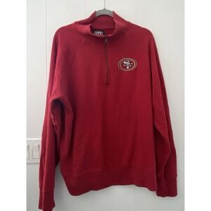 '47 Brand San Francisco 49ers Quarter-Zip Pullover Men's XL Red Embroidered Logo